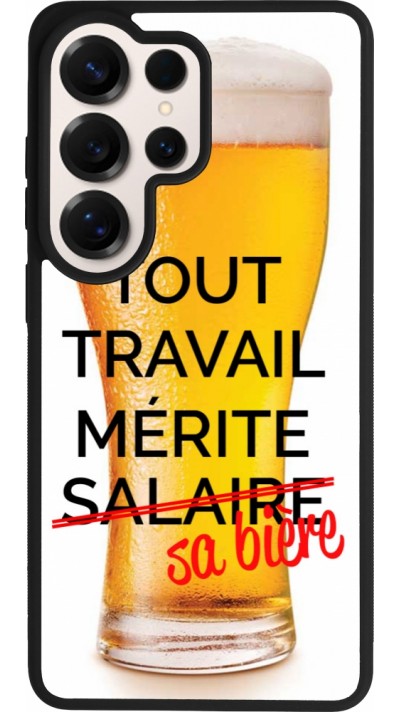 Coque Samsung Galaxy S26 Ultra - Silicone rigide noir Tout travail mérite sa bière