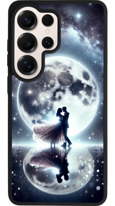 Coque Samsung Galaxy S26 Ultra - Silicone rigide noir Valentine 2024 Love under the moon