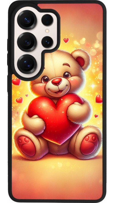 Samsung Galaxy S26 Ultra Case Hülle - Silikon schwarz Valentin 2024 Teddy Liebe
