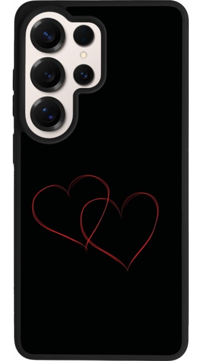 Samsung Galaxy S26 Ultra Case Hülle - Silikon schwarz Valentine 2023 attached heart