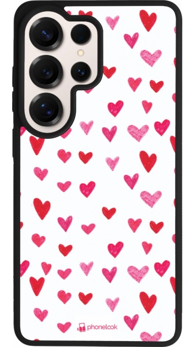 Samsung Galaxy S26 Ultra Case Hülle - Silikon schwarz Valentine 2022 Many pink hearts
