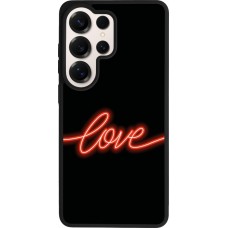 Coque Samsung Galaxy S26 Ultra - Silicone rigide noir Valentine 2023 neon love