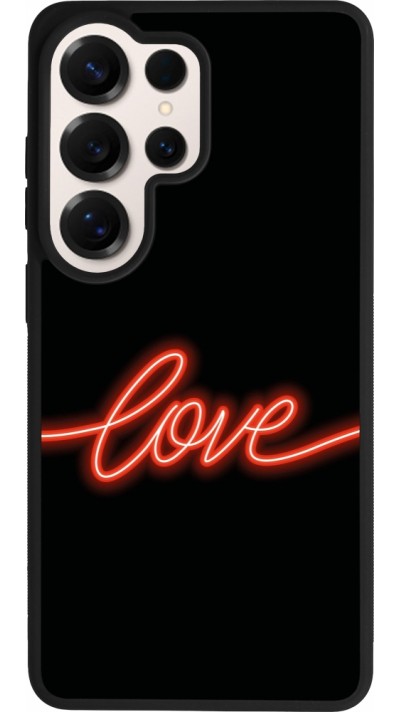 Samsung Galaxy S26 Ultra Case Hülle - Silikon schwarz Valentine 2023 neon love
