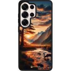 Coque Samsung Galaxy S26 Ultra - Silicone rigide noir Valley Sunset Deer Tree