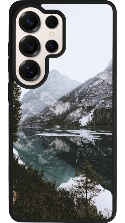 Samsung Galaxy S26 Ultra Case Hülle - Silikon schwarz Winter 22 snowy mountain and lake