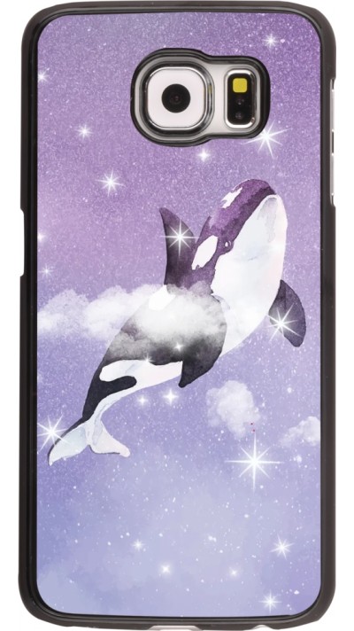 Coque Samsung Galaxy S6 edge - Whale in sparking stars