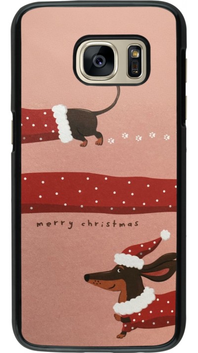 Coque Samsung Galaxy S7 - Christmas 25 Teckel Merry Xmas