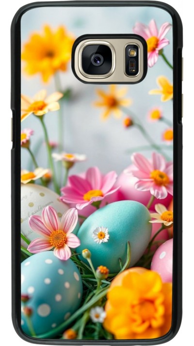Coque Samsung Galaxy S7 - Easter 2026 Eggs with flowers