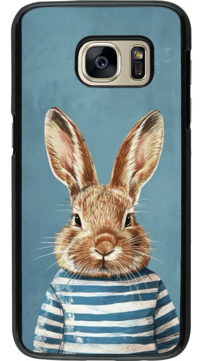 Coque Samsung Galaxy S7 - Easter 2026 Rabbit navy