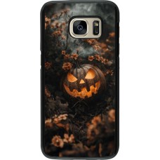 Coque Samsung Galaxy S7 - Halloween 2025 Pumpkin with flowers