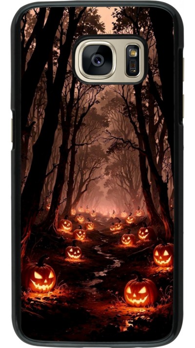 Coque Samsung Galaxy S7 - Halloween 2025 Road of Terrifying Pumpkins