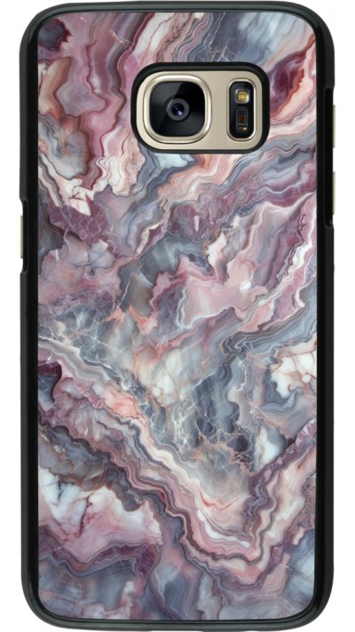 Coque Samsung Galaxy S7 - Marbre violette argentée Coque Samsung Galaxy S7 - Marbre violette argentée