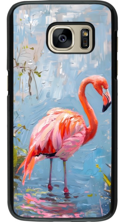 Coque Samsung Galaxy S7 - Paint Flamingo Coque Samsung Galaxy S7 - Paint Flamingo