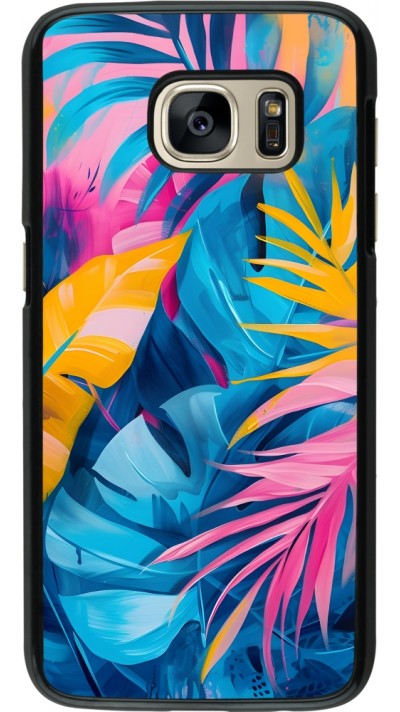 Coque Samsung Galaxy S7 - Palms Blue Coque Samsung Galaxy S7 - Palms Blue