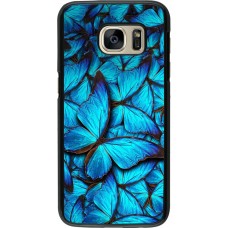 Coque Samsung Galaxy S7 - Papillon - Bleu
