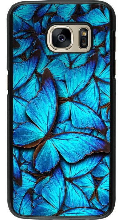 Coque Samsung Galaxy S7 - Papillon - Bleu Coque Samsung Galaxy S7 - Papillon - Bleu