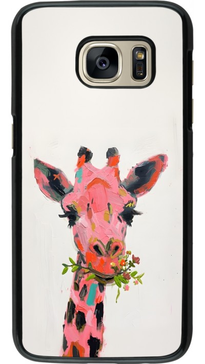 Coque Samsung Galaxy S7 - Pink Girafe Paint Coque Samsung Galaxy S7 - Pink Girafe Paint