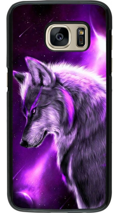 Coque Samsung Galaxy S7 - Purple Sky Wolf Coque Samsung Galaxy S7 - Purple Sky Wolf