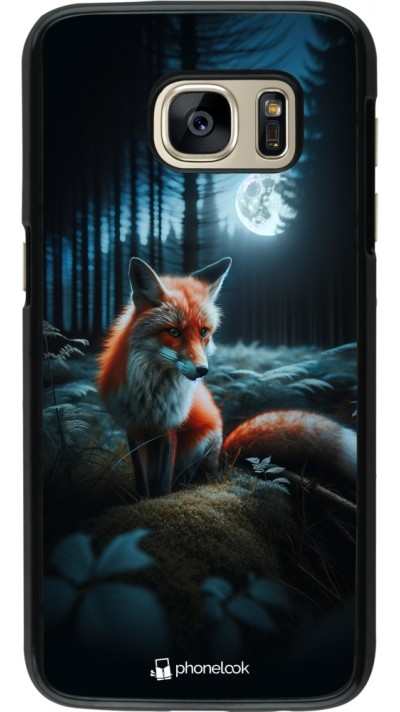 Coque Samsung Galaxy S7 - Renard lune forêt Coque Samsung Galaxy S7 - Renard lune forêt