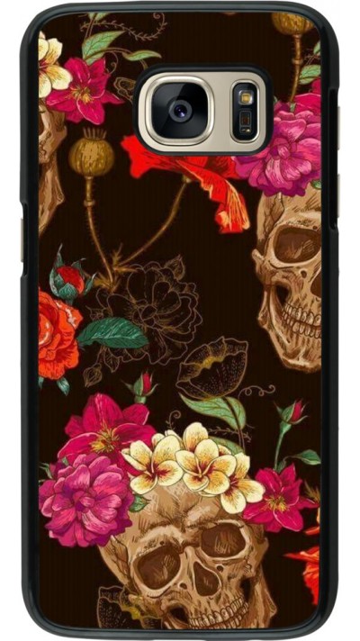 Coque Samsung Galaxy S7 - Skulls and flowers Coque Samsung Galaxy S7 - Skulls and flowers