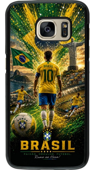 Coque Samsung Galaxy S7 - Football Bre?sil splash 2026