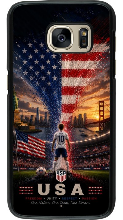 Coque Samsung Galaxy S7 - Football États-Unis splash 2026