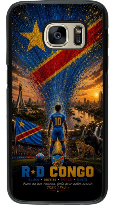 Coque Samsung Galaxy S7 - Football République démocratique du Congo splash 2026