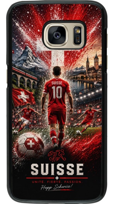 Coque Samsung Galaxy S7 - Football Suisse splash 2026