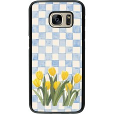 Coque Samsung Galaxy S7 - Blue vichy tulips 2026