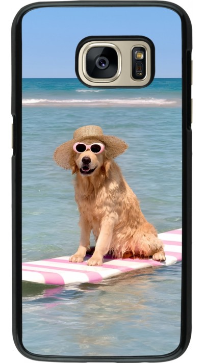 Coque Samsung Galaxy S7 - Summer Dog on Paddle Coque Samsung Galaxy S7 - Summer Dog on Paddle
