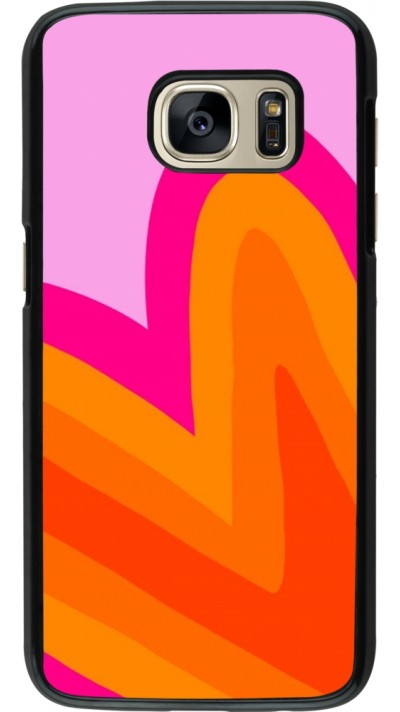 Coque Samsung Galaxy S7 - Valentine 2024 heart gradient Coque Samsung Galaxy S7 - Valentine 2024 heart gradient
