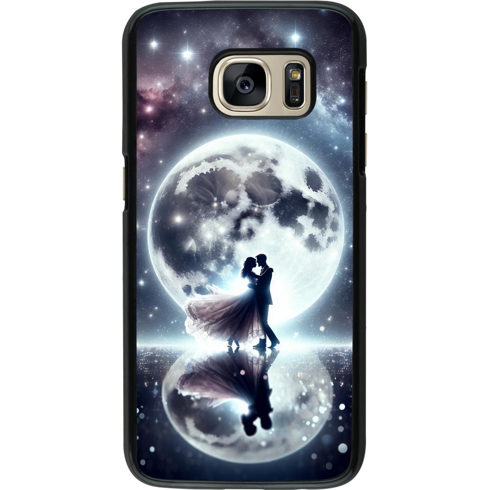 Samsung Galaxy S7 Case Hülle - Valentin 2024 Liebe unter dem Mond