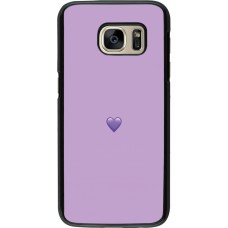 Samsung Galaxy S7 Case Hülle - Valentine 2023 purpule single heart