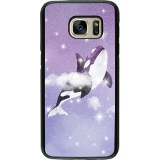 Coque Samsung Galaxy S7 - Whale in sparking stars