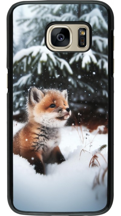 Coque Samsung Galaxy S7 - Noël 2023 Renardeau sapin