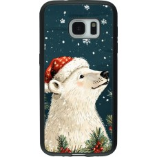 Samsung Galaxy S7 Case Hülle - Silikon schwarz Christmas 25 Bear