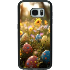 Coque Samsung Galaxy S7 - Silicone rigide noir Easter 2026 Decorated eggs