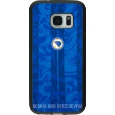 Coque Samsung Galaxy S7 - Silicone rigide noir Maillot de football Bosnie-Herzégovine 2026 personnalisable