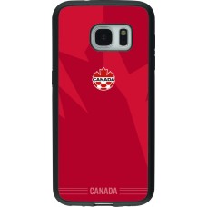 Coque Samsung Galaxy S7 - Silicone rigide noir Maillot de football Canada 2026 personnalisable