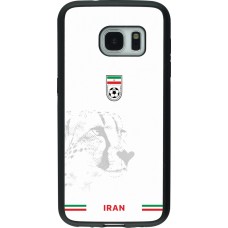 Coque Samsung Galaxy S7 - Silicone rigide noir Maillot de football Iran 2026 personnalisable