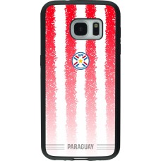 Coque Samsung Galaxy S7 - Silicone rigide noir Maillot de football Paraguay 2026 personnalisable