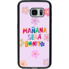 Samsung Galaxy S7 Case Hülle - Silikon schwarz Karol G Manana sera bonito