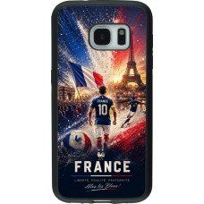 Coque Samsung Galaxy S7 - Silicone rigide noir Football France splash 2026