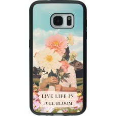 Coque Samsung Galaxy S7 - Silicone rigide noir Live life in full moon Spring 2026