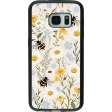 Samsung Galaxy S7 Case Hülle - Silikon schwarz Pattern bees Spring 2026