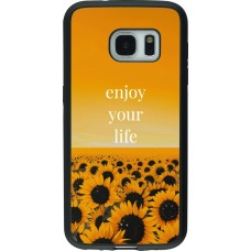 Coque Samsung Galaxy S7 - Silicone rigide noir Summer 2026 Enjoy your life
