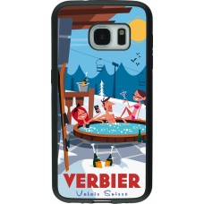 Samsung Galaxy S7 Case Hülle - Silikon schwarz Verbier Mountain Jacuzzi