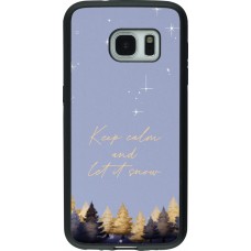 Coque Samsung Galaxy S7 - Silicone rigide noir Winter 25 Winter illustration of trees