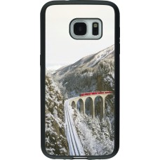 Coque Samsung Galaxy S7 - Silicone rigide noir Winter 25 Winter polar express