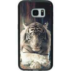 Coque Samsung Galaxy S7 - Silicone rigide noir Zen Tiger